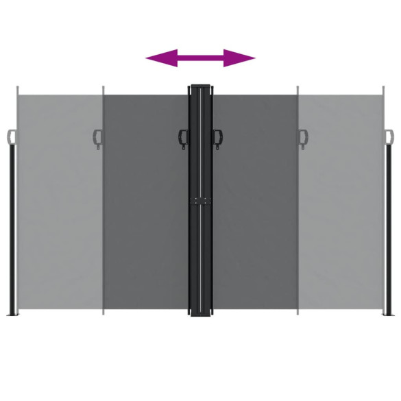 Copertină Laterală Retractabilă - Negru 200x1200 cm | Livrare Gratuită