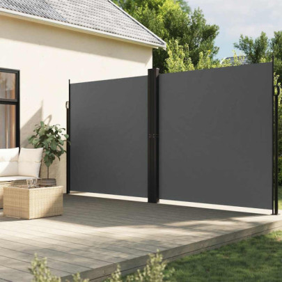 Copertină Laterală Retractabilă Antracit 200x1200 cm
