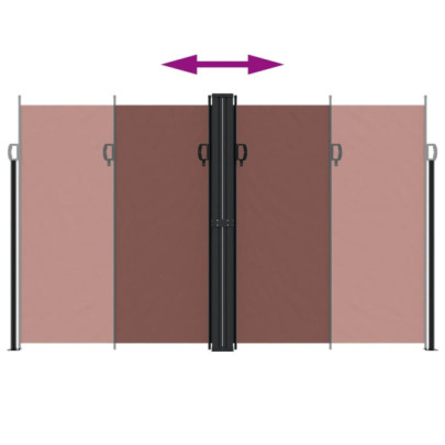 Copertină Laterală Retractabilă Maro 200x1200 cm