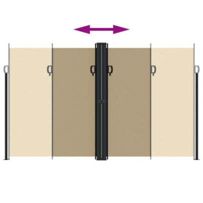 Copertină Laterală Retractabilă Bej 200x1200 cm | Livrare Gratuită