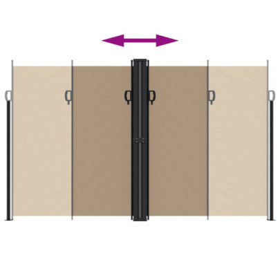 Copertină Laterală Retractabilă Taupe 200x1200 cm - Livrare Gratuită