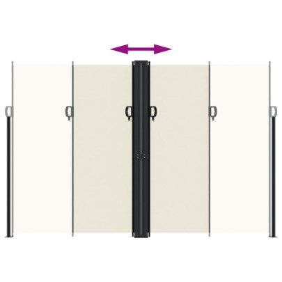 Copertină Laterală Retractabilă Crem - 220x1200 cm