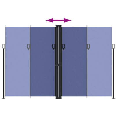 Copertină Laterală Retractabilă Albastră 220x1200 cm