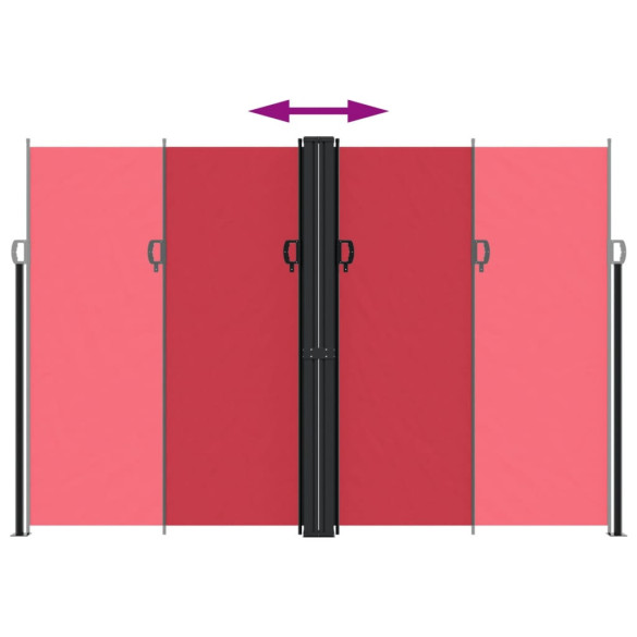 Copertină Laterală Retractabilă Roșu | Protecție UV și Intimitate