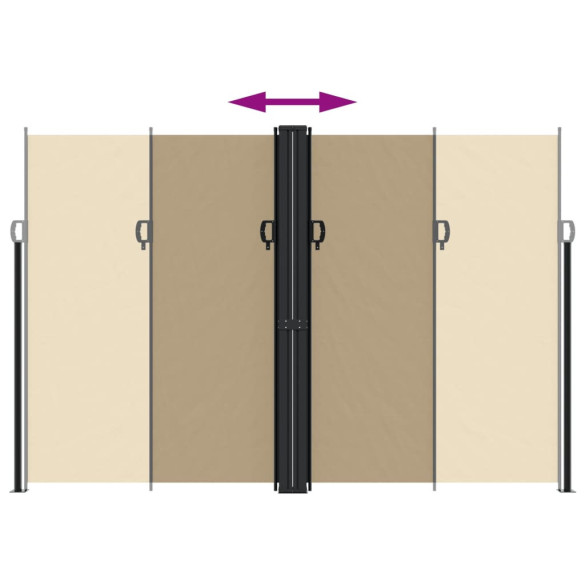 Copertină Laterală Retractabilă Bej | Protecție UV și Apă