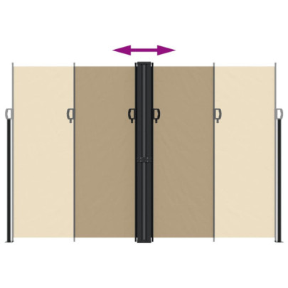 Copertină Laterală Retractabilă Bej | Protecție UV și Apă