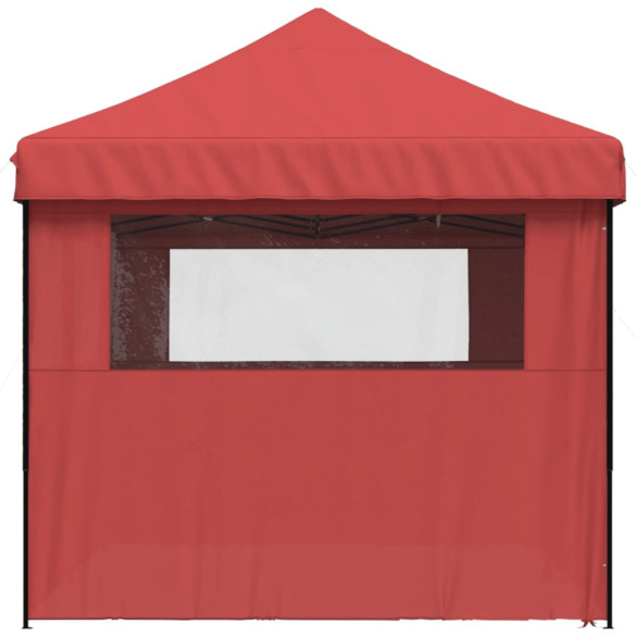 Cort Pliabil pentru Petreceri cu Pereți Laterali Roșu Vișiniu