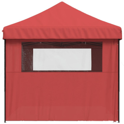 Cort Pliabil pentru Petreceri cu Pereți Laterali Roșu Vișiniu
