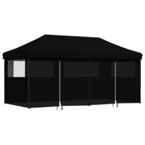 Cort Pliabil pentru Petreceri cu 4 Pereți Negru - Livrare Gratuită 2