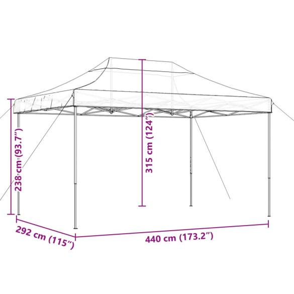 Cort Pop-Up pentru Petreceri Exterioare - Vișiniu Cort Pop-Up pentru Petreceri Exterioare - Vișiniu