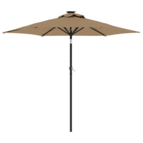 Umbrelă Grădină Oțel cu LED 225x225cm | Livrare Gratuită 2