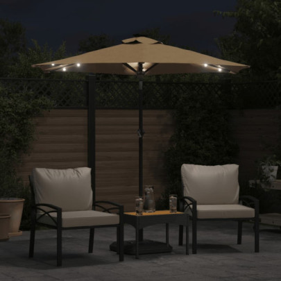 Umbrelă Grădină Oțel cu LED 225x225cm | Livrare Gratuită