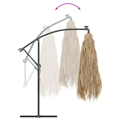 Umbrelă Soare Grădină Oțel Maro - Protecție UV și Ploaie