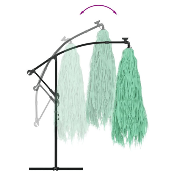 Umbrelă Soare Grădină Oțel Verde - Livrare Gratuită