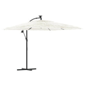 Umbrelă Soare Grădină Oțel Alb - Protecție UV | Comandă Acum 2