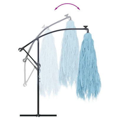 Umbrelă Soare Grădină cu Stâlp Oțel - Albastru