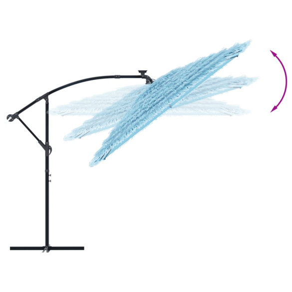 Umbrelă Soare Grădină cu Stâlp Oțel - Albastru