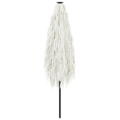 Umbrelă Soare Grădină Albă cu Stâlp Oțel | Livrare Gratuită