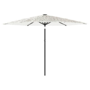 Umbrelă de grădină cu stâlp din oțel - Alb 288x288x225cm 2