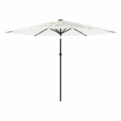 Umbrelă de grădină cu stâlp din oțel - Alb 288x288x225cm