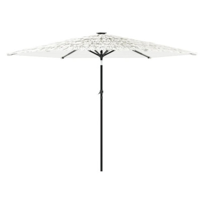 Umbrelă de grădină cu stâlp din oțel - Alb 288x288x225cm
