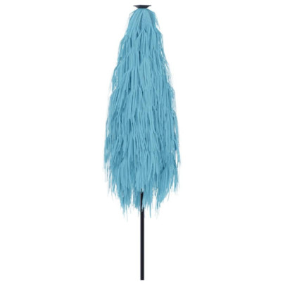 Umbrelă Soare Grădină Oțel Albastru 388x388x248cm