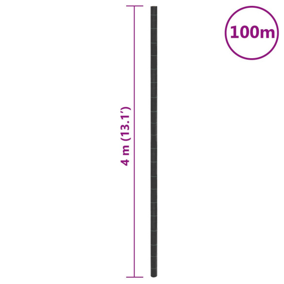 Membrană antiburuieni - negru - 4x100 m - PP Membrană antiburuieni - negru - 4x100 m - PP