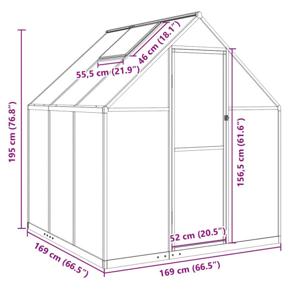Seră Grădină 169x169 cm - Aluminiu Rezistent | Livrare Gratuită Seră Grădină 169x169 cm - Aluminiu Rezistent | Livrare Gratuită