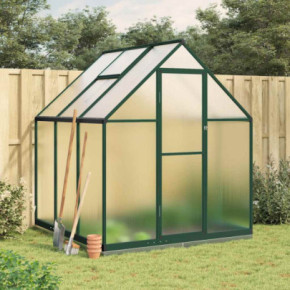 Seră de grădină - 169x169x202 cm - Verde - Aluminiu
