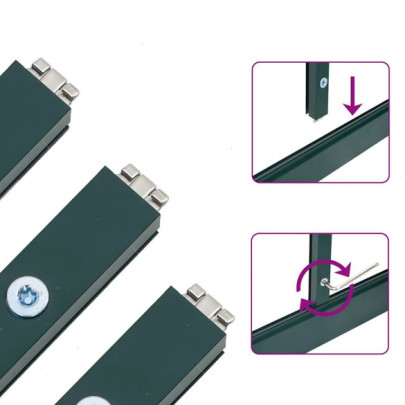 Seră de grădină - 169x169x202 cm - Verde - Aluminiu