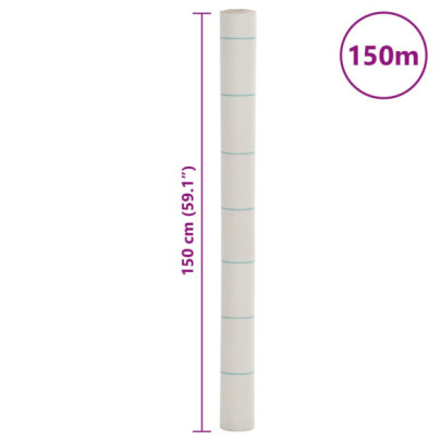 Membrană antiburuieni albă - 1,5x150 m - PP