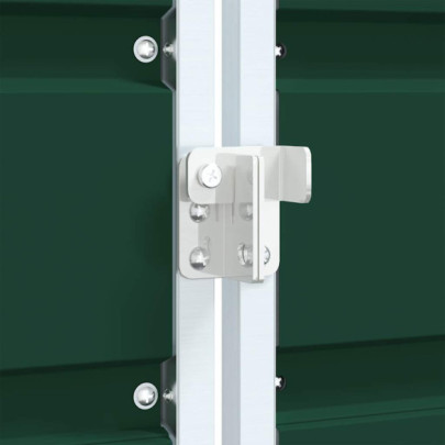 Depozitar gunoi exterior cu roți - Verde - Oțel | Livrare gratuită