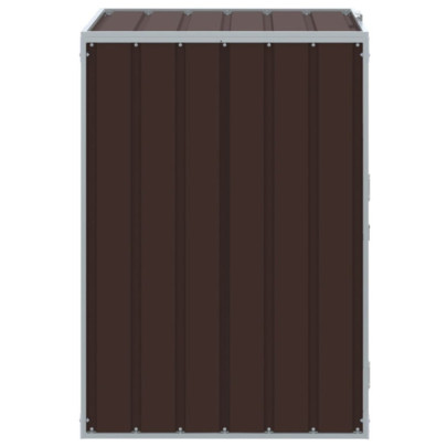 Depozitare Gunoi cu Roti - Otel Maro - 72x81x115 cm