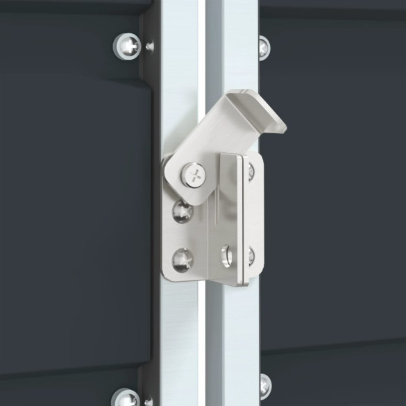 Depozit Pubele cu Rote Triple Antracit Oțel 216x81x115 cm