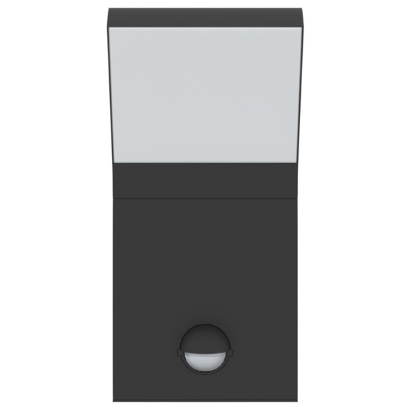 Lămpi LED Exterior cu Senzor Mișcare 2 bucăți - Negru