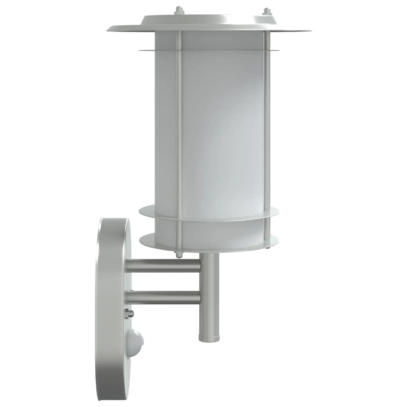 Lămpi Exterioare cu Senzor Mișcare 2 buc - Oțel Inox IP44