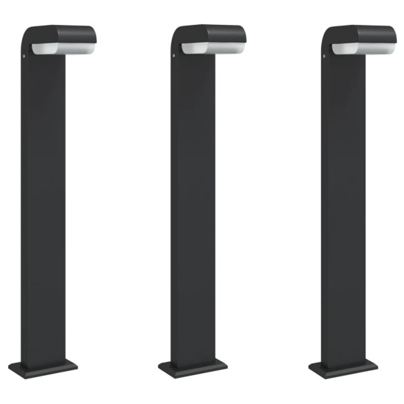 Set 3 Lămpi Exterioare Negre Aluminiu | IP54
