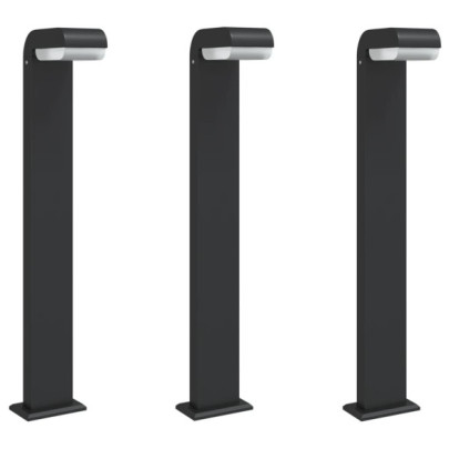 Set 3 Lămpi Exterioare Negre Aluminiu | IP54