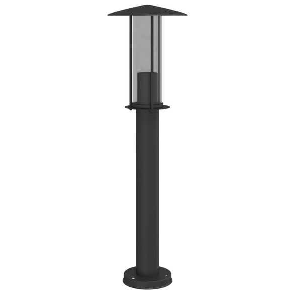 Set 3 Lămpi Podea Exterior Negre Oțel Inoxidabil 60 cm