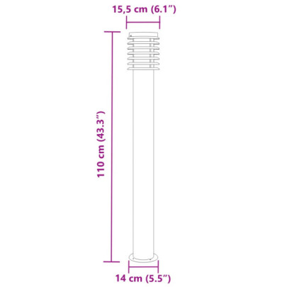 Lămpi Podea Exterior 3 buc | Oțel Inoxidabil IP44