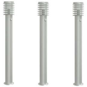 Lămpi Exterioare cu Senzor Mișcare - 3 buc, Oțel Inox 2