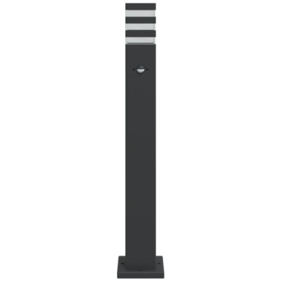 Lămpi Podea Exterior cu Senzor Mișcare - 3 bucăți Negru