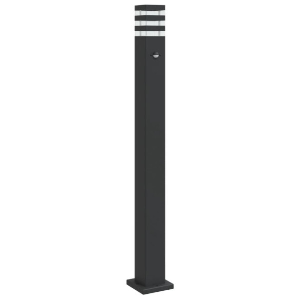 Lampă Exterior cu Senzor Mișcare - 110 cm, Negru, Aluminiu Lampă Exterior cu Senzor Mișcare - 110 cm, Negru, Aluminiu