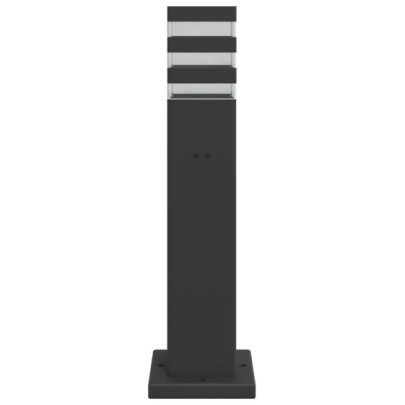 Lămpi Exterioare cu Priză - Set 3 bucăți Negru Aluminiu