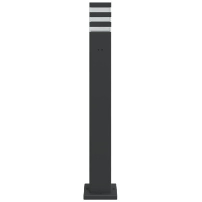 Lămpi Podea Exterioare cu Priză IP44 Negru Aluminiu