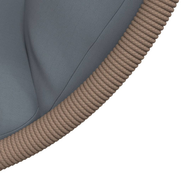 Scaun suspendat tip ou cu suport - Ratan si otel - Gri