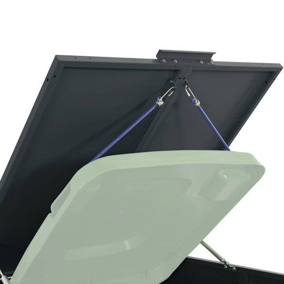 Depozitar Cos Gunoi Exterior cu Roti - Oțel Antracit