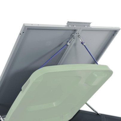 Cabinet Pubelă Rotele Gri | Depozitare Gunoi Exterior