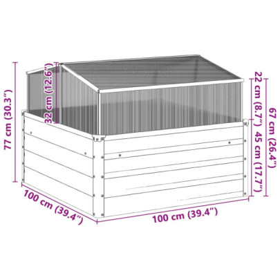 Jardinieră cu Seră - Oțel Rezistent | Livrare Gratuită