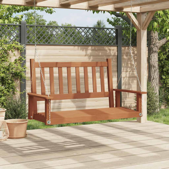 Bancă Balansoar Grădină Lemn Masiv - Lanțuri Metalice Rezistente